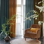 Кресло велюровое горчичного цвета Diaspro Mustard Armchair варинант исполнения - 6 | Loft Concept в Грозном