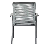 Стул темно-серый с высокой плетеной спинкой и сиденьем Braided Strength варинант исполнения - 4 | Loft Concept в Грозном