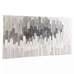 Панно декоративное с ручной росписью Gray Strokes варинант исполнения - 3 | Loft Concept в Грозном