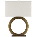 Настольная лампа с корпусом в форме кольца и прямоугольным абажуром French Ring варинант исполнения - 5 | Loft Concept в Грозном