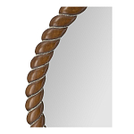 Зеркало круглое с текстурной рамой из натурального дерева  Pine Wall Mirror варинант исполнения - 3 | Loft Concept в Грозном