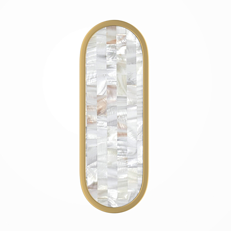 Бра перламутровый Lunaris 30 см Латунь Перламутровый в Грозном | Loft Concept 