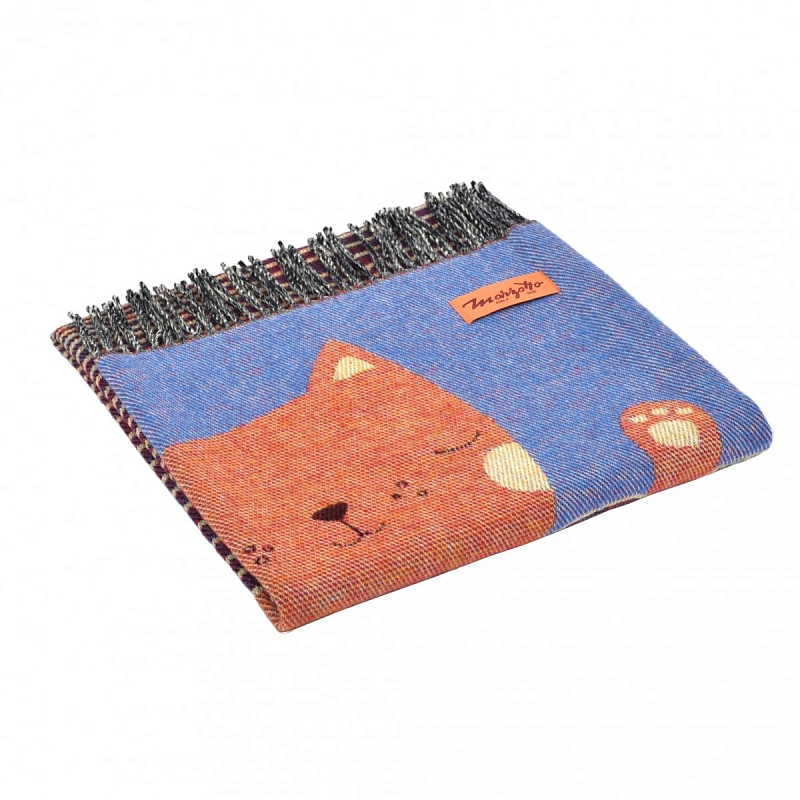 Плед CAT 1 Marzotto Синий Оранжевый в Грозном | Loft Concept 