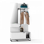 Вешалка настенная белая Strict Lines варинант исполнения - 2 | Loft Concept в Грозном