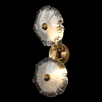 Бра с ветвистыми бронзовыми элементами и стеклянными рифлеными дисками Textured Glass Bra варинант исполнения - 2 | Loft Concept в Грозном