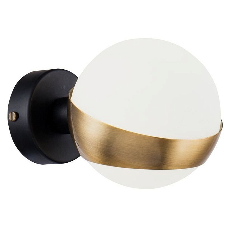 Бра Hold Ball Brass Белый Латунь Черный Бра Hold Ball Brass Белый Латунь Черный в Грозном | Loft Concept