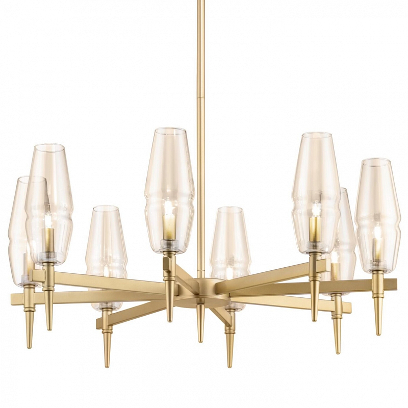 Люстра Polani Chandelier 8 Золотой Янтарь (Amber) Люстра Polani Chandelier 8 Золотой Янтарь (Amber) в Грозном | Loft Concept