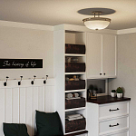 Потолочный светильник со стеклянным плафоном в виде купола Quoizel варинант исполнения - 6 | Loft Concept в Грозном