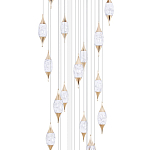Большая каскадная люстра с хрустальными подвесками Esme Drops Crystal Brass Cascade Chandelier 25 варинант исполнения - 3 | Loft Concept в Грозном
