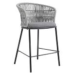 Стул барный с декоративным плетением на спинке и подлокотниках Chair Weave варинант исполнения - 2 | Loft Concept в Грозном