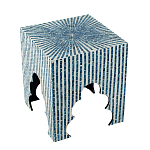 Приставной столик с инкрустацией раковинами устриц Bone Inlay варинант исполнения - 1 | Loft Concept в Грозном