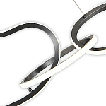 Люстра подвесная  5-ю асимметричными кольцами черного цвета Ring Horizontal варинант исполнения - 2 | Loft Concept в Грозном