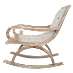 Кресло-качалка с мягкой обивкой из льна Ella Armchair beige варинант исполнения - 2 | Loft Concept в Грозном