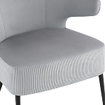 Современное мягкое кресло на металлических ножках Rakush Grey варинант исполнения - 6 | Loft Concept в Грозном