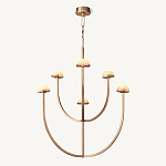 Люстрас 6-ю мраморными плафонами в форме купола Light Warm Light варинант исполнения - 4 | Loft Concept в Грозном