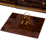 Настольный письменный набор с часами и визитницами из природного камня обсидиана Royal Present варинант исполнения - 2 | Loft Concept в Грозном