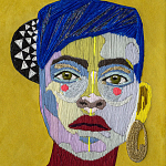 Картина с вышивкой Портрет wall panel People with the yellow ear 1 варинант исполнения - 1 | Loft Concept в Грозном