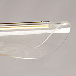 Люстра линейная с прозрачным волнообразным плафоном Wave Line варинант исполнения - 4 | Loft Concept в Грозном