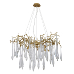 Люстра подвесная с прозрачными подвесками в форме капель Droplet Chandelier варинант исполнения - 2 | Loft Concept в Грозном