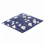 Подушка декоративная синяя с цветочным принтом Blossom Essence Emily варинант исполнения - 1 | Loft Concept в Грозном