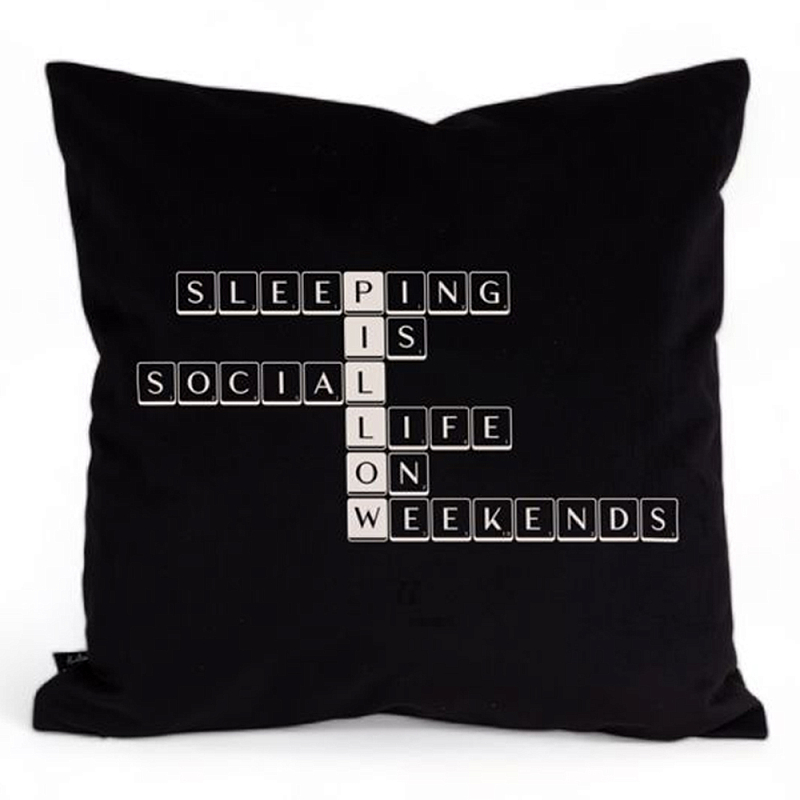 Подушка Seletti Tiles and Tales Pillow Черный Белый Подушка Seletti Tiles and Tales Pillow Черный Белый в Грозном | Loft Concept