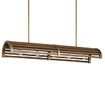 Люстра линейная полукруглой формы Wooden Horseshoe варинант исполнения - 3 | Loft Concept в Грозном