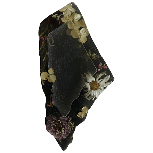 Подставка под благовония из эпоксидной смолы с цветами черная Epoxy Resin Flowers Incense Stand Black