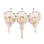 Люстра большая из золотистых металлических цепочек Atlantis Chain варинант исполнения - 2 | Loft Concept в Грозном