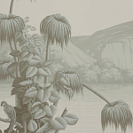 Обои ручная роспись Le Brésil Crystal Grey варинант исполнения - 3 | Loft Concept в Грозном