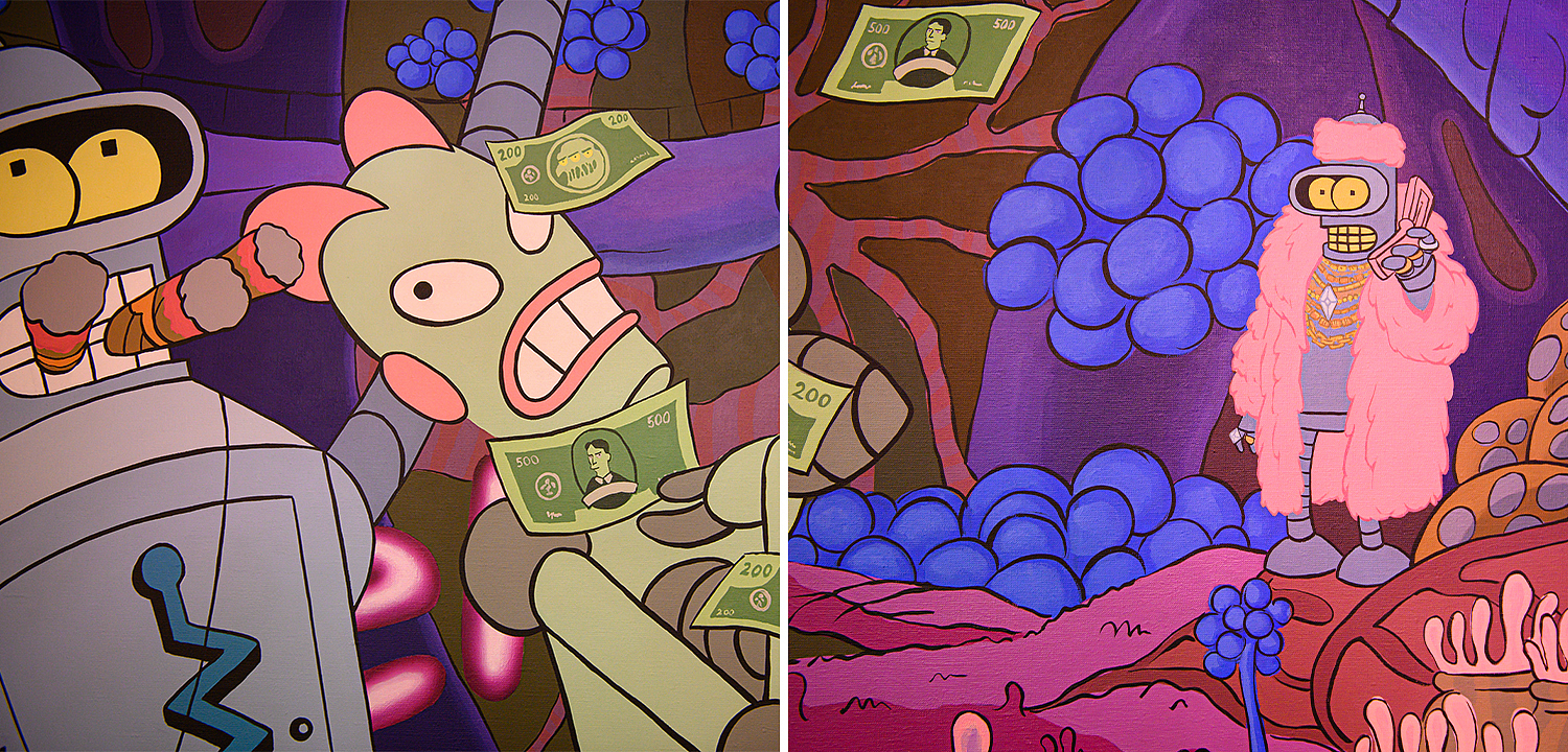 Картина Futurama Bender Make it Rain Картина Futurama Bender Make it Rain - Loft-Concept в Грозном