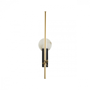 Бра с круглым плафоном из алебастра и бронзовой декоративной стрекозой 65 Alaris 