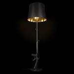 Торшер с черным абажуром и оригинальной ножкой в форме автомата Flos варинант исполнения - 3 | Loft Concept в Грозном