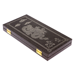 Подарочные нарды из натурального камня с гравировкой Backgammon from Stone варинант исполнения - 5 | Loft Concept в Грозном