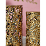 Столик приставной с цветочной резной фактурой Madagascar варинант исполнения - 4 | Loft Concept в Грозном