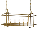 Подвесной светильник прямоугольный 5-ти ламповый Linear Kitchen Light варинант исполнения - 1 | Loft Concept в Грозном