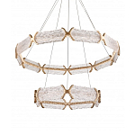 Люстра с 2-мя кольцами с текстурным природным рисунком IceFlame варинант исполнения - 2 | Loft Concept в Грозном