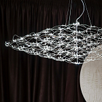 Люстра подвесная с тонкой металлической конструкцией цвета хром Quasar варинант исполнения - 9 | Loft Concept в Грозном