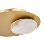 Бра с овальным основанием золотого цвета  и плафоном из алебастра Shaw Lighting варинант исполнения - 2 | Loft Concept в Грозном