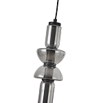 Подвесной светильник из дымчатого стекла цилиндрической формы с чёрным металлическим основанием Hiding secrets варинант исполнения - 3 | Loft Concept в Грозном