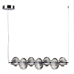 Подвесной светильник линейный с 7-ю рифлеными стеклянными шарами Marcelh Light варинант исполнения - 6 | Loft Concept в Грозном