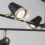 Потолочный светильник с конусообразными плафонами с контрастным сочетанием бронзы и глубоким черным цветом Aurika варинант исполнения - 3 | Loft Concept в Грозном