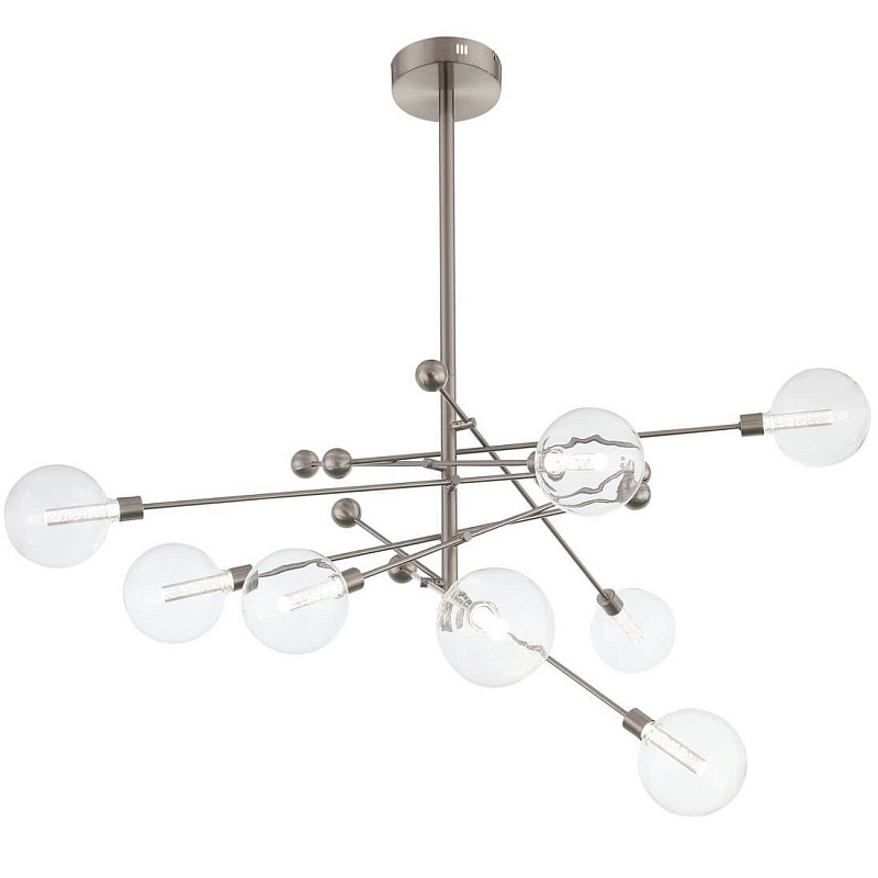 Люстра Gallotti & Radice Balls Nickel 8 Никель Прозрачное Стекло Люстра Gallotti & Radice Balls Nickel 8 Никель Прозрачное Стекло в Грозном | Loft Concept