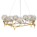 Люстра круглая с декором в виде цветков одуванчика Hanging Dandelion варинант исполнения - 4 | Loft Concept в Грозном