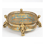 Чаша с орнаментом на ножках в виде бронзовых ангелов Eden Garden варинант исполнения - 3 | Loft Concept в Грозном