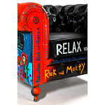 Кресло "Умный Умник" Rick and Morty graffiti chair натуральная кожа  варинант исполнения - 9 | Loft Concept в Грозном