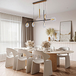 Линейная металлическая геометрическая люстра Geometry Crystal Linear Chandelier варинант исполнения - 2 | Loft Concept в Грозном