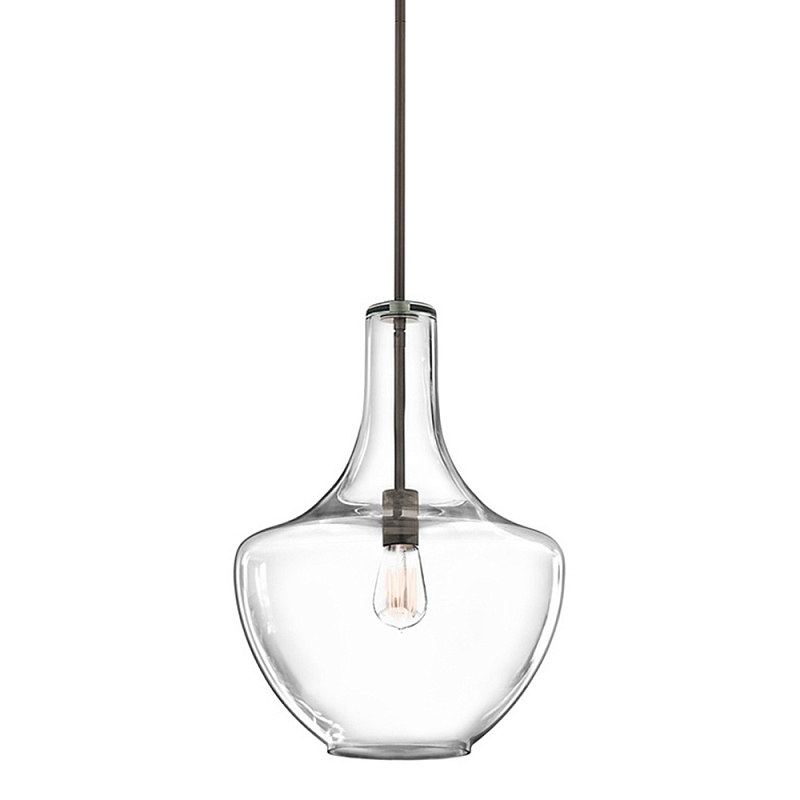 Подвесной светильник прозрачный стеклянный органической формы Kichler Бронза Прозрачное Стекло в Грозном | Loft Concept 