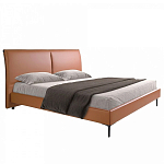 Кровать двуспальная коричневая из экокожи Modern Look варинант исполнения - 1 | Loft Concept в Грозном