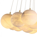 Люстра подвесная круглая с сферическими плафонами из натурального камня Glowing Spheres варинант исполнения - 5 | Loft Concept в Грозном