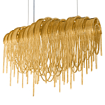 Люстра подвесная с металлическими цепочками и изогнутыми металлическими дугами 72 см Atlantis Chain варинант исполнения - 18 | Loft Concept в Грозном